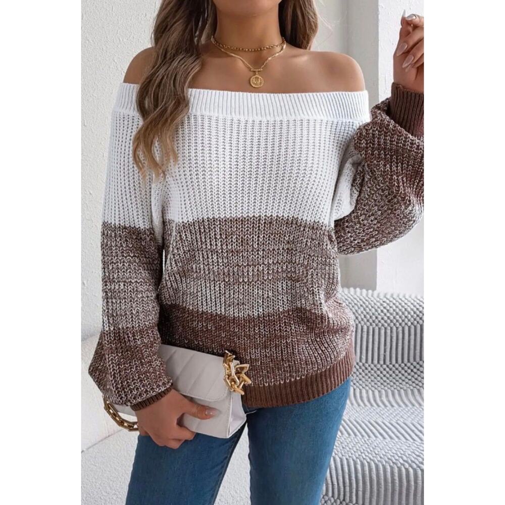 Grading off shoulder sweater NWOT